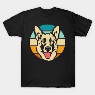 German Shepherd Retro Style Design T-Shirt